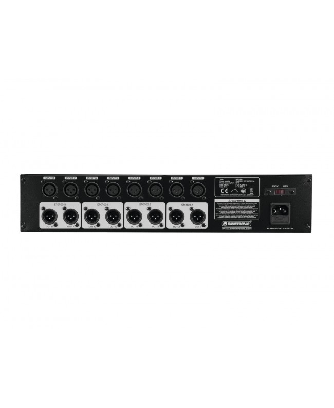 Omnitronic Distributore di zone a matrice MZD-88 Mixer da installazione