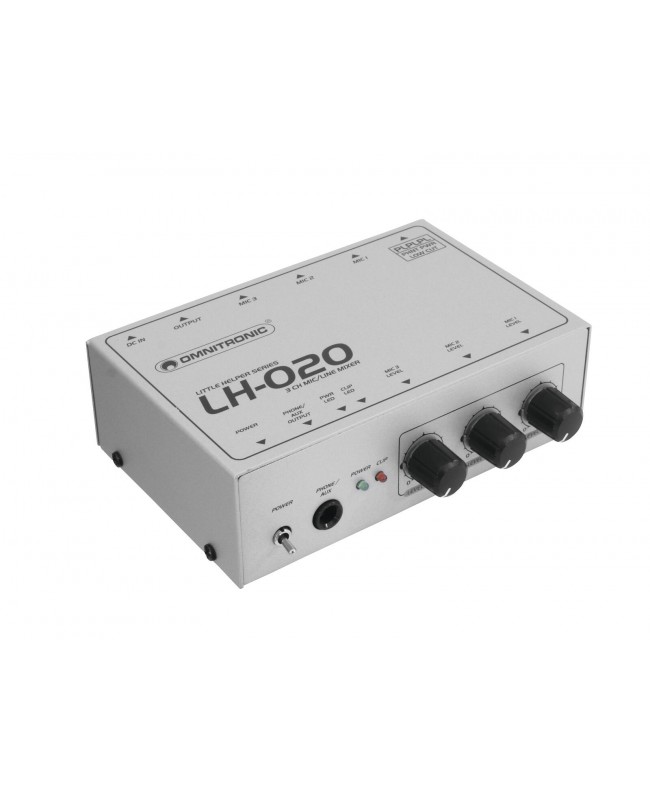 Omnitronic Mixer microfonico a 3 canali LH-020