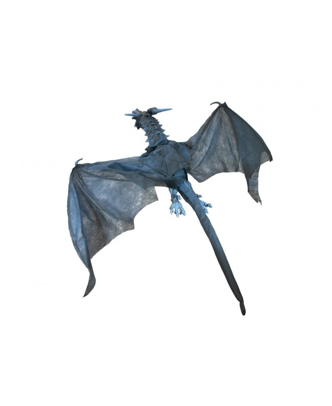 Europalms Halloween Flying Dragon, animated, blue, 120cm Seasonal Items