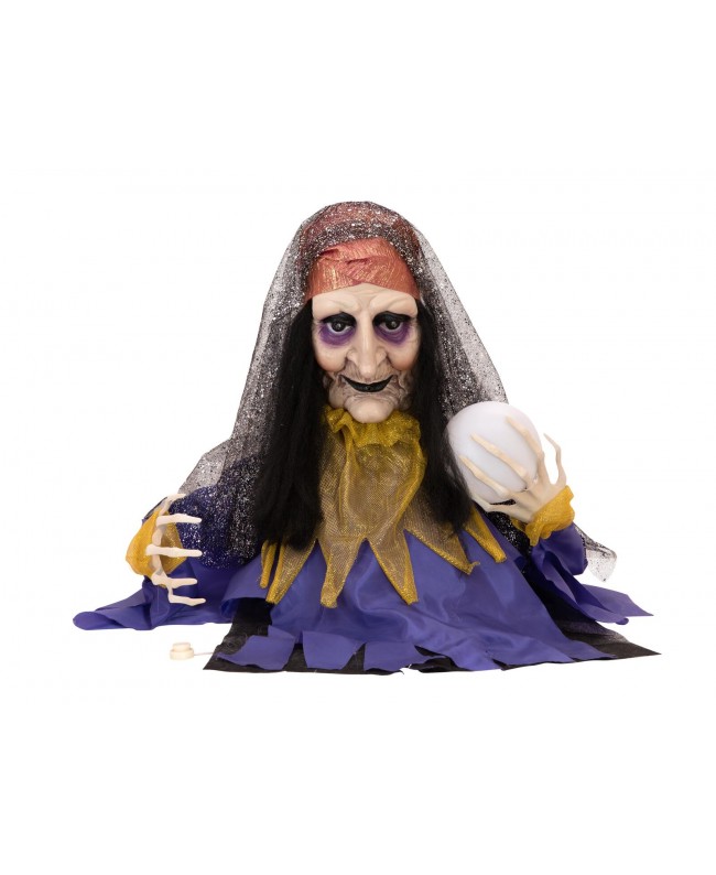 Europalms Halloween Figure Fortune Teller, animated 50cm Seasonal Items