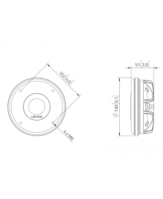 Lavoce DN14.300T-16 1.4 Compression Driver, Neodymium Magnet Neodymium compression drivers