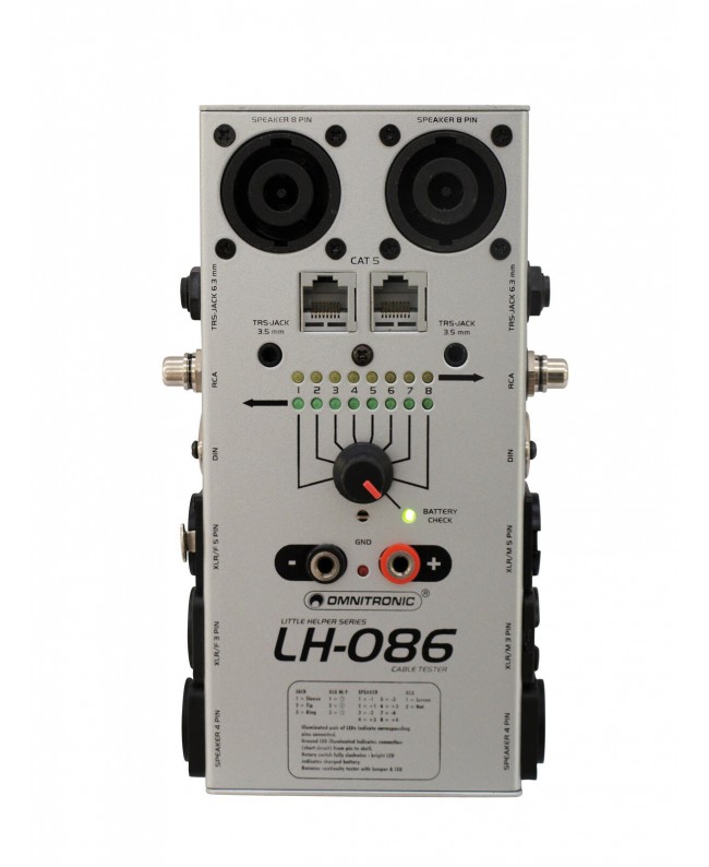 Omnitronic LH-086 Kabeltester Startseite