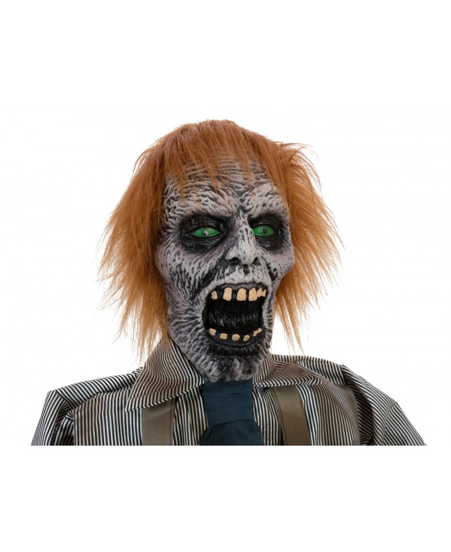 Europalms Halloween Figur Zombie mit Kettensäge, animiert, 170cm Saisonartikel