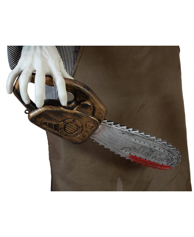 Europalms Halloween Figure Zombie with chainsaw, animated, 170cm Seasonal Items