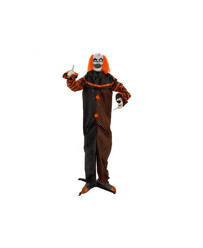 Europalms Halloween Figure Pop-Up Clown, animated, 180cm Articoli stagionali