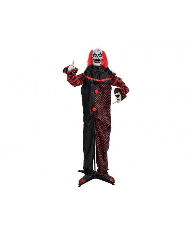 Europalms Halloween Figure Pop-Up Clown, animated, 180cm Seasonal Items