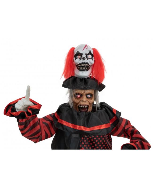 Europalms Halloween Figure Pop-Up Clown, animated, 180cm Seasonal Items