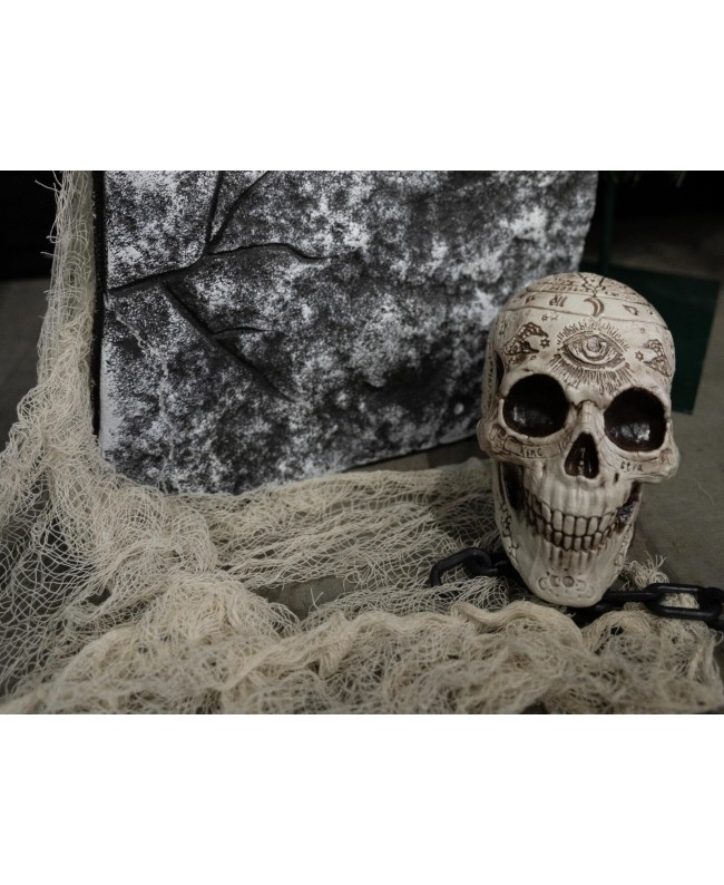 Europalms Halloween Decor Fabric, coarse meshed, beige, 75x300cm Articoli stagionali