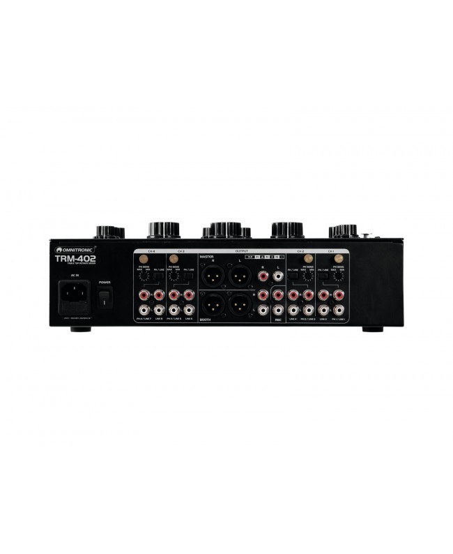 Omnitronic Mixer rotativo a 4 canali TRM-402 Mixer per DJ