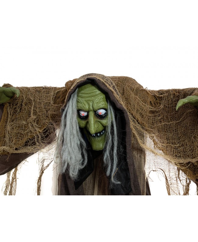Europalms Halloween Figure Witch Hunchback, animated, 145cm Seasonal Items
