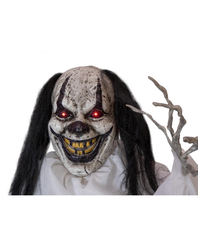 Europalms Halloween Figur Clown Gildo, animiert, 80cm Saisonartikel