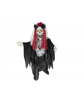 Europalms Halloween Figure Skeleton La Catarina, animated, 100cm Seasonal Items