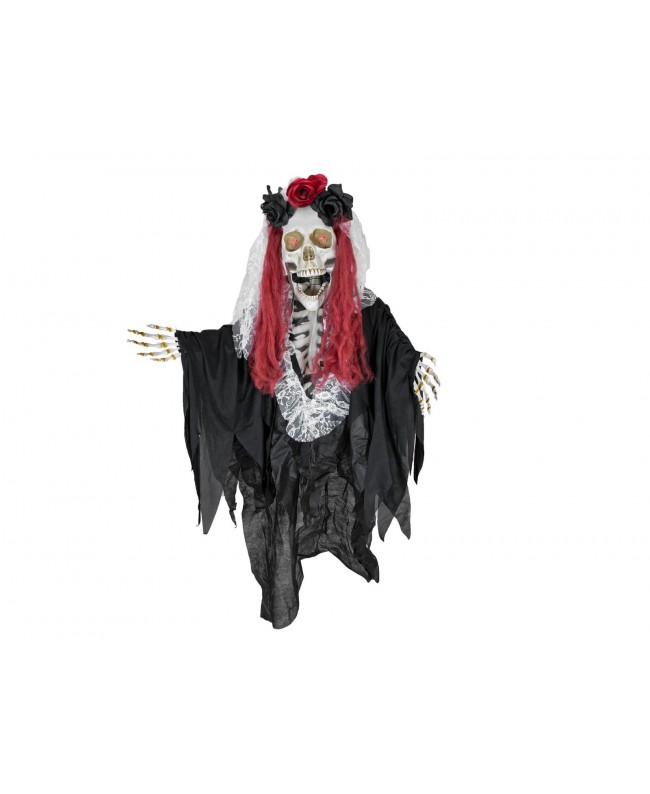 Europalms Halloween Figure Skeleton La Catarina, animated, 100cm Articoli stagionali