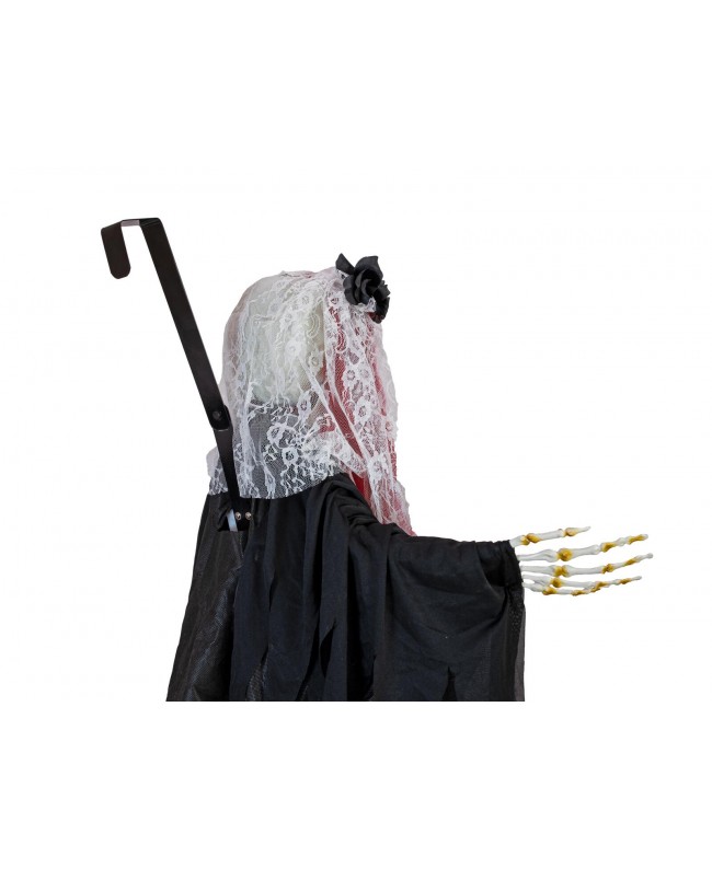 Europalms Halloween Figur Skelett La Catrina, animiert, 100cm Saisonartikel