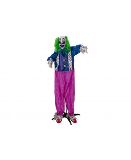 Europalms Halloween Figur Clown Charly, animiert, 164cm Saisonartikel