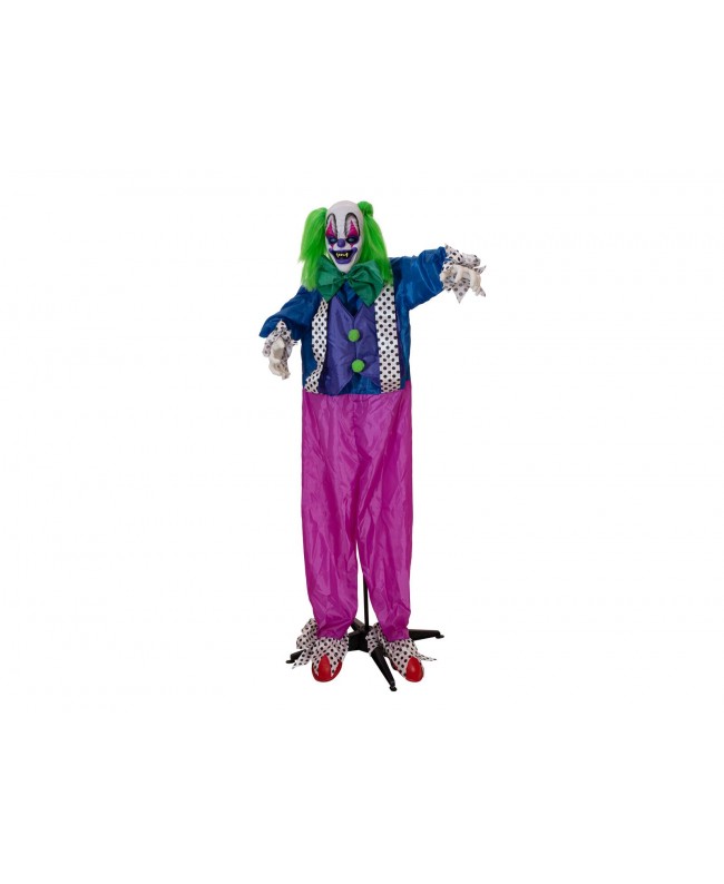Europalms Halloween Figure Clown Charly, animated, 164cm Seasonal Items