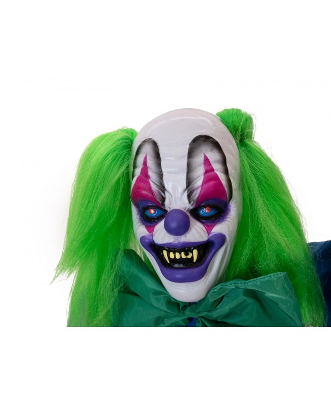 Europalms Halloween Figur Clown Charly, animiert, 164cm Saisonartikel