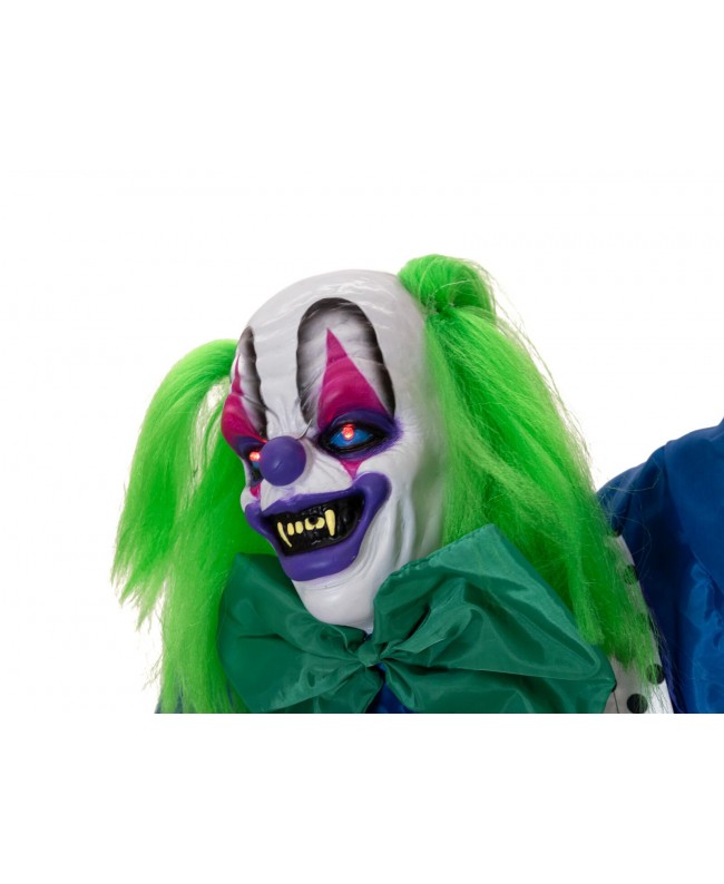 Europalms Halloween Figur Clown Charly, animiert, 164cm Saisonartikel