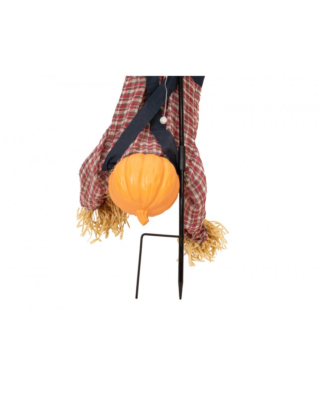 Europalms Halloween Ground Stake Figure Pumpkin Man Handstand, animated, 153cm Articoli stagionali