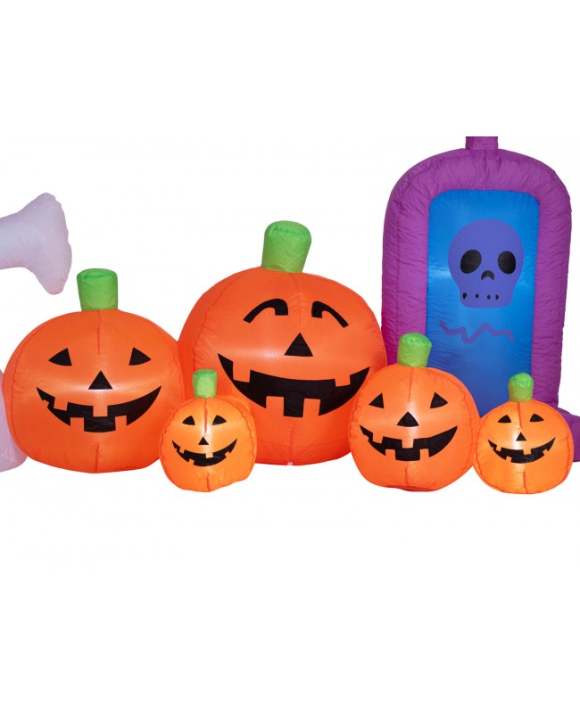 Europalms Halloween Inflatable Figure Ghost with Pumpkin, 244cm Articoli stagionali