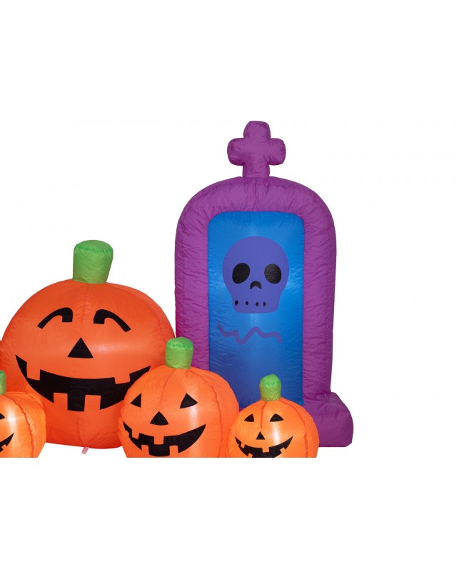 Europalms Halloween Aufblasbare Figur Geist mit Kürbissen, 244cm Saisonartikel