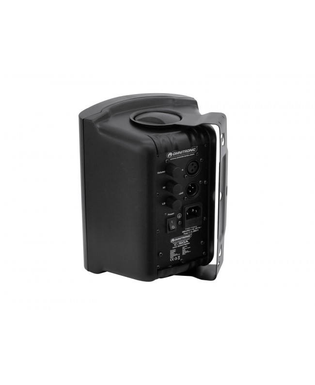 Omnitronic C-50A active black 2x Wall Mount Speakers