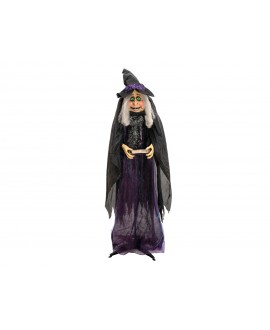 Europalms Halloween Figur Hexe Marie, animiert, 180cm Saisonartikel
