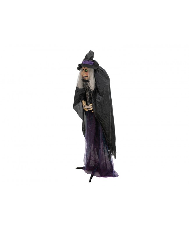 Europalms Halloween Figure Witch Marie, animated, 180cm Articoli stagionali