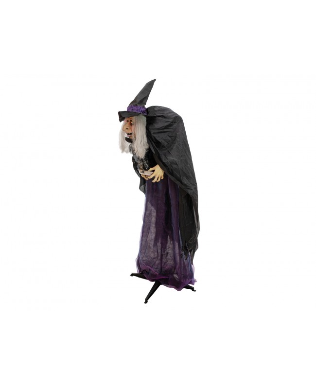 Europalms Halloween Figur Hexe Marie, animiert, 180cm Saisonartikel