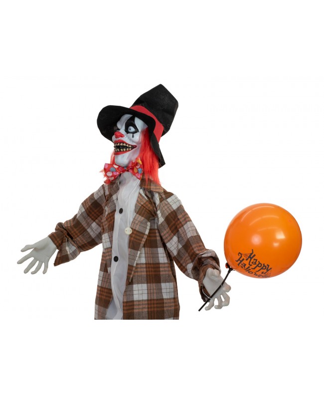 Europalms Halloween Figure Clown Hatty, animated, 185cm Articoli stagionali