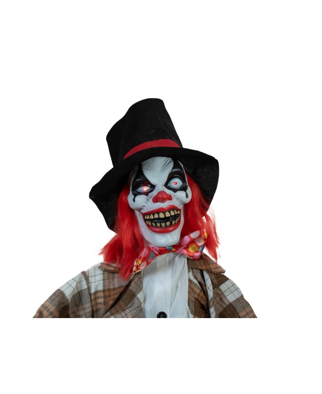 Europalms Halloween Figure Clown Hatty, animated, 185cm Articoli stagionali