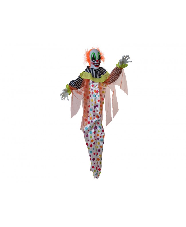 Europalms Halloween Figure Clown Curby, animated, 155cm Seasonal Items