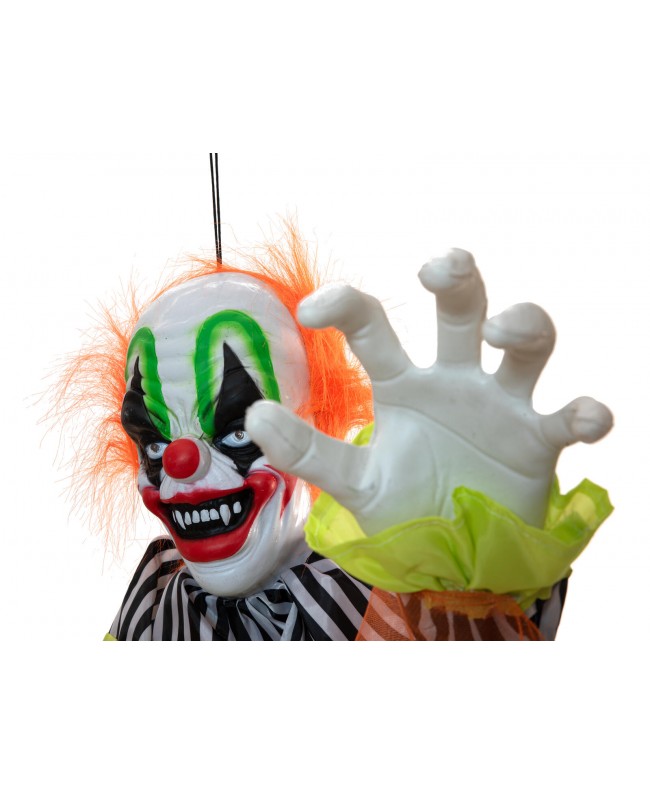 Europalms Halloween Figur Clown Curby, animiert, 155cm Saisonartikel