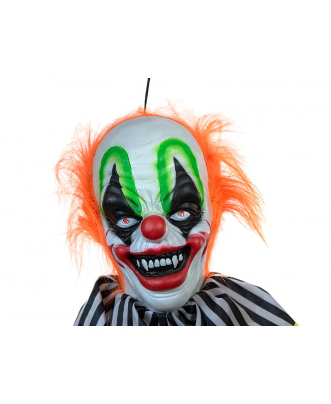Europalms Halloween Figure Clown Curby, animated, 155cm Articoli stagionali