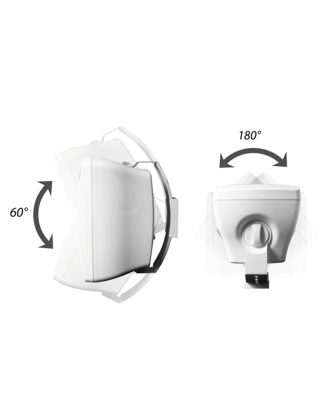 Omnitronic OD-4 Altoparlante da parete 8Ohm bianco 2x Diffusori da parete