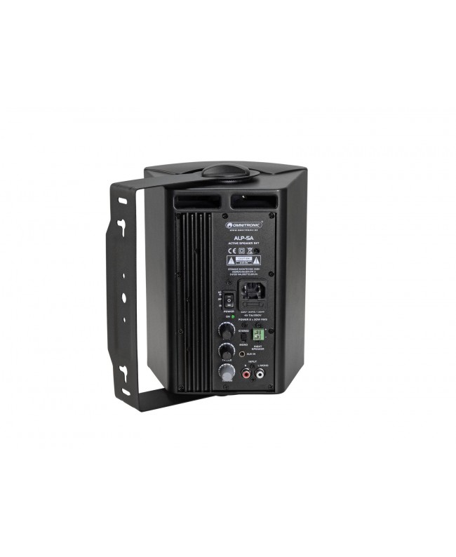 Omnitronic ALP-5A Active Speaker Set black Wall Mount Speakers