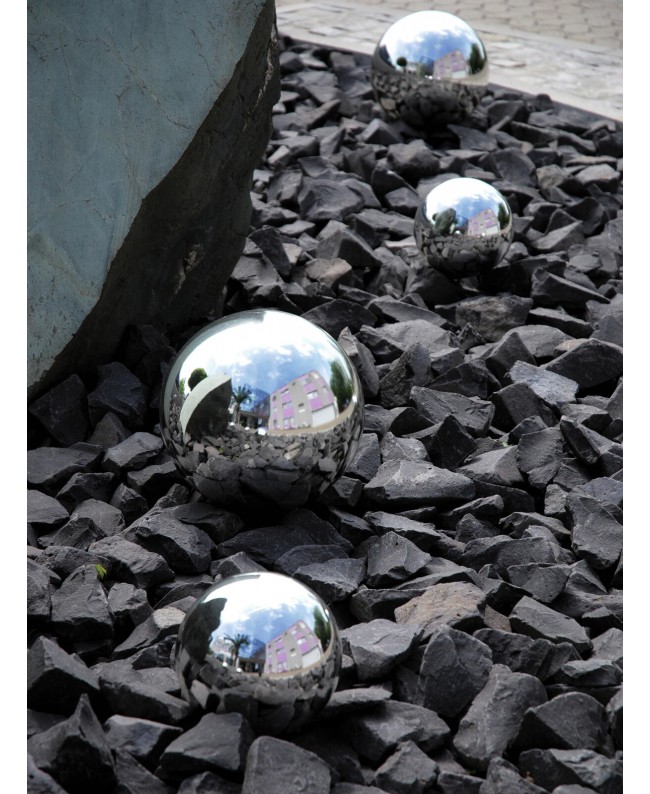 Europalms Dekokugel 20cm, silber Saisonartikel