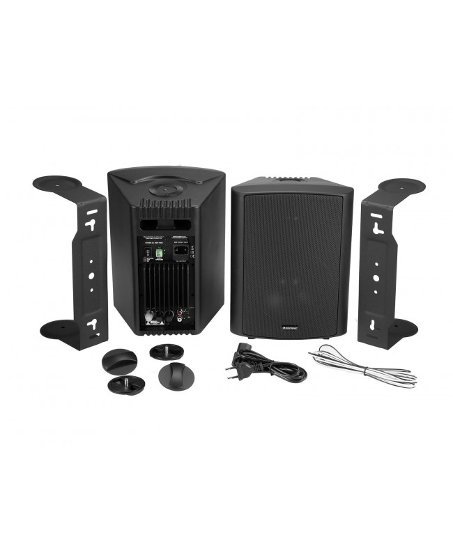 Omnitronic ALP-6A Active Speaker Set black Wall Mount Speakers