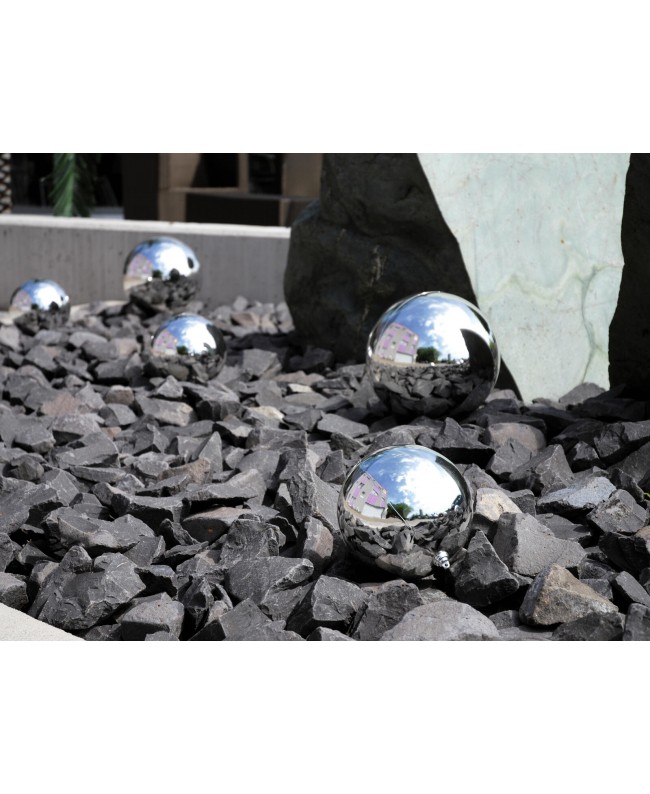 Europalms Dekokugel 30cm, silber Saisonartikel