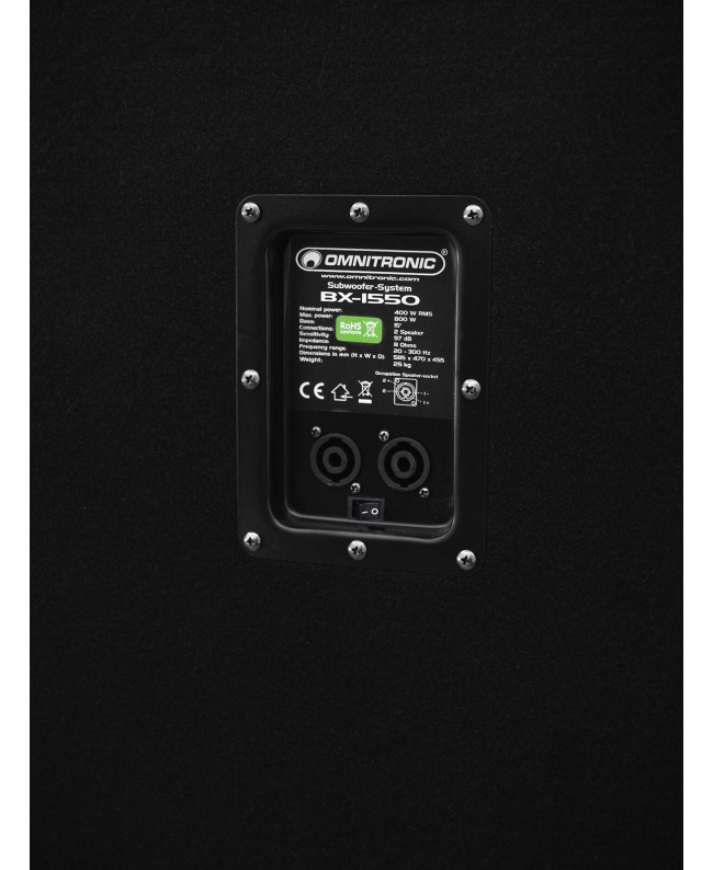 Omnitronic BX-1550 Subwoofer 800W Passive Subwoofer