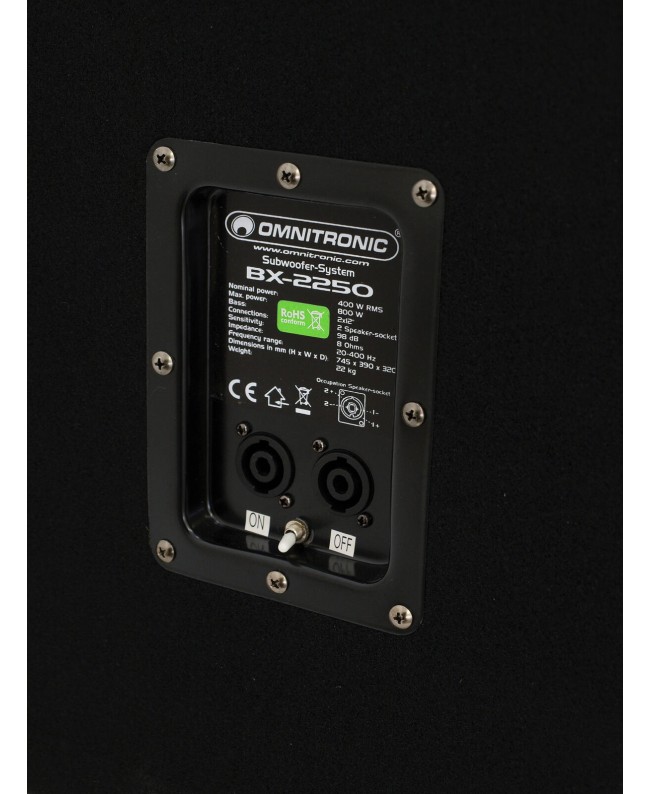 Omnitronic BX-2250 Subwoofer 800W Subwoofer Passivi