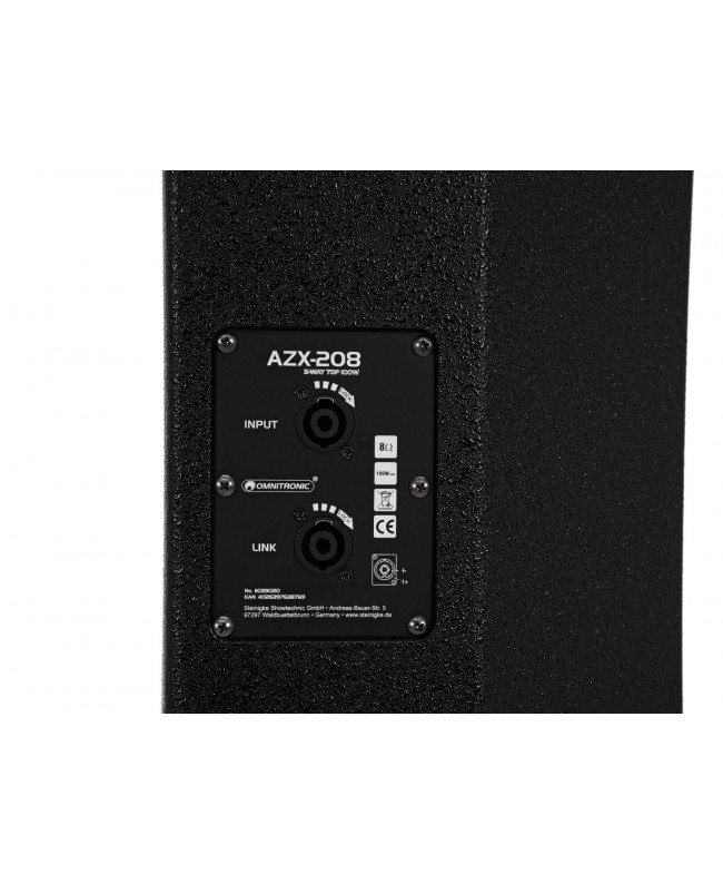Omnitronic AZX-208 2-way Top 100W Passive Speakers