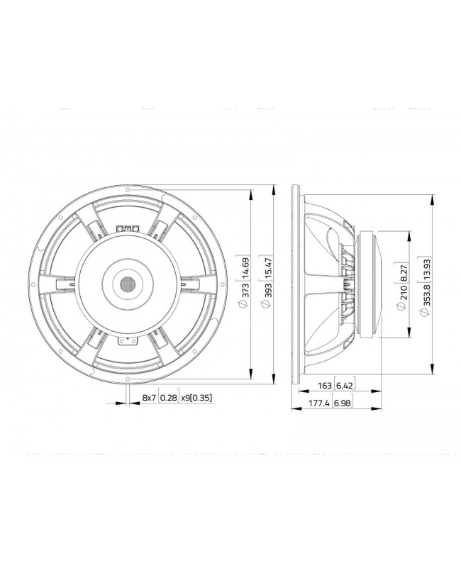 Lavoce WAF153.03 15 Woofer, Ferrite Magnet, Aluminium Basket Driver Ferrite low frequency transducers