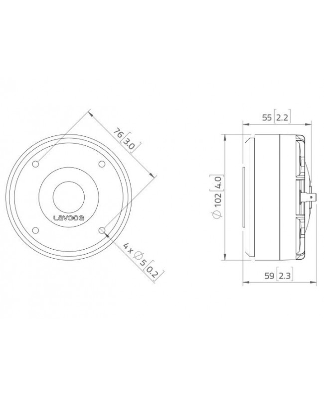 Lavoce DF10.17 1 Compression Driver, Ferrite Magnet Driver a compressione in ferrite
