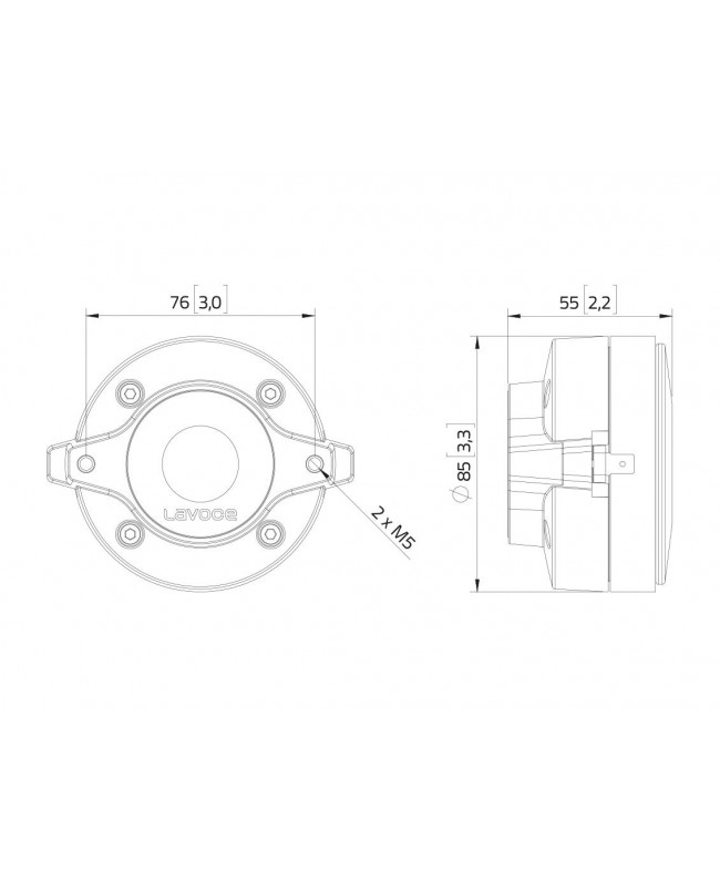 Lavoce DF10.101L 1 Compression Driver, Ferrite Magnet Driver a compressione in ferrite