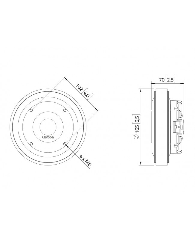 Lavoce DF14.30T 1.4 Compression Driver, Ferrite Magnet Ferrite compression drivers
