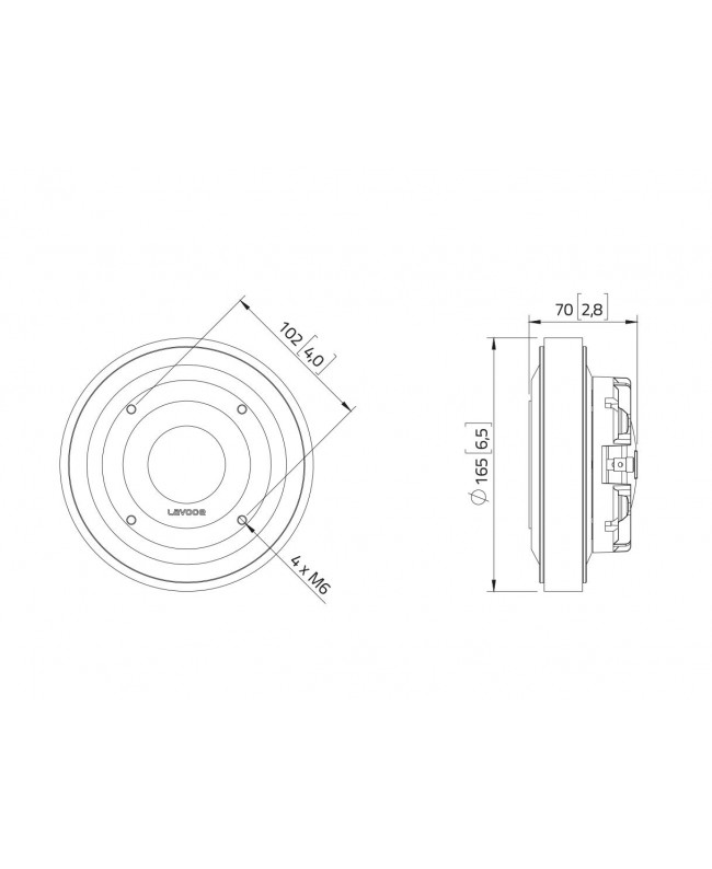 Lavoce DF20.30T 2 Compression Driver, Ferrite Magnet Driver a compressione in ferrite