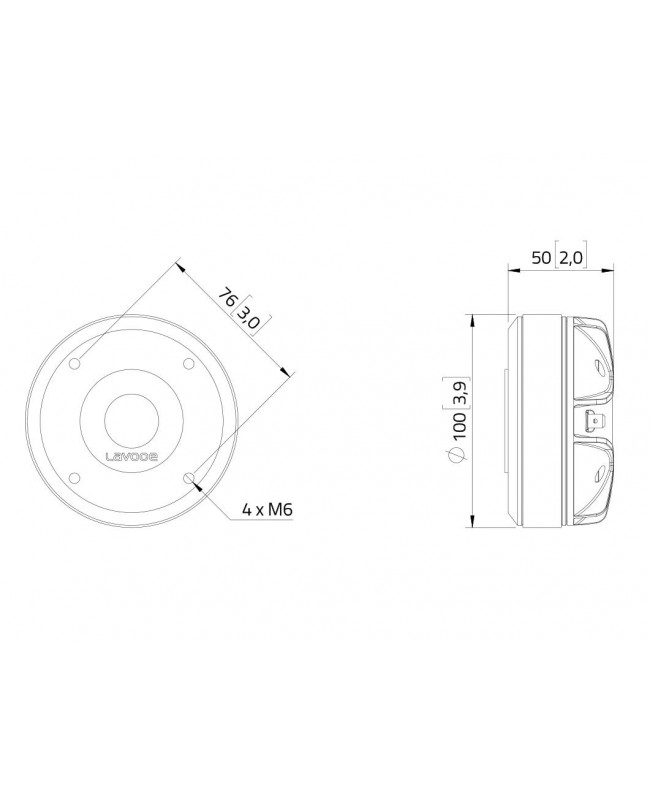Lavoce DF10.171M 1 Compression Driver, Ferrite Magnet Driver a compressione in ferrite