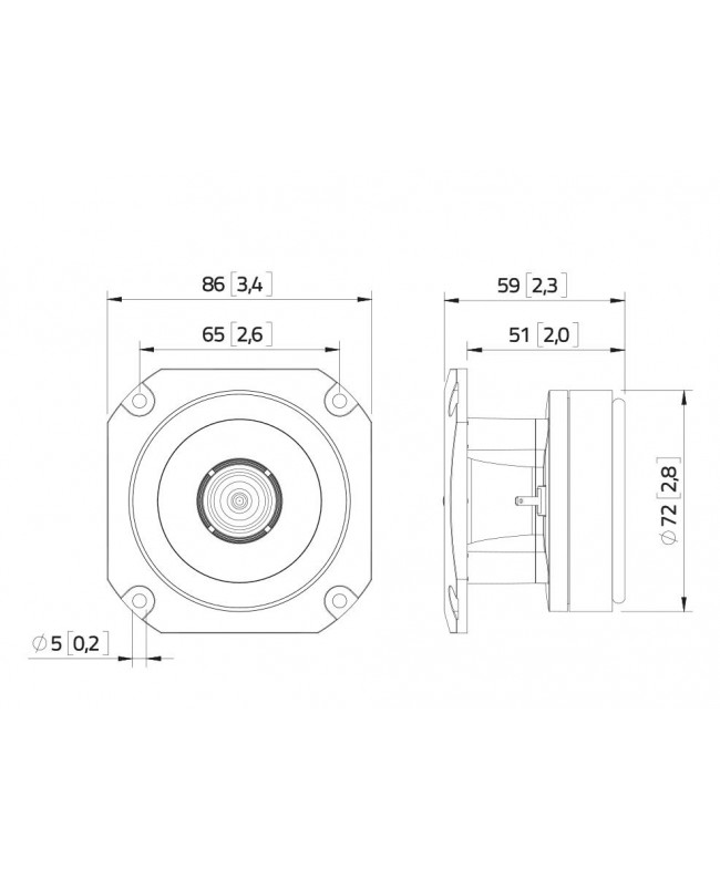 Lavoce BF10.10LA 1 Bullet Tweeter, Ferrite Driver a compressione in ferrite
