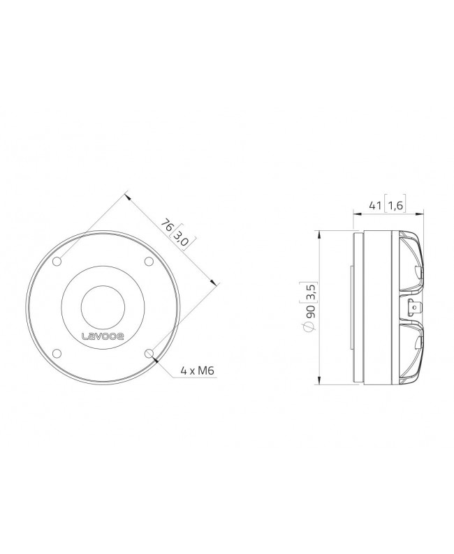 Lavoce DF10.144LK 1 Compression Driver, Ferrite Magnet Ferrite compression drivers